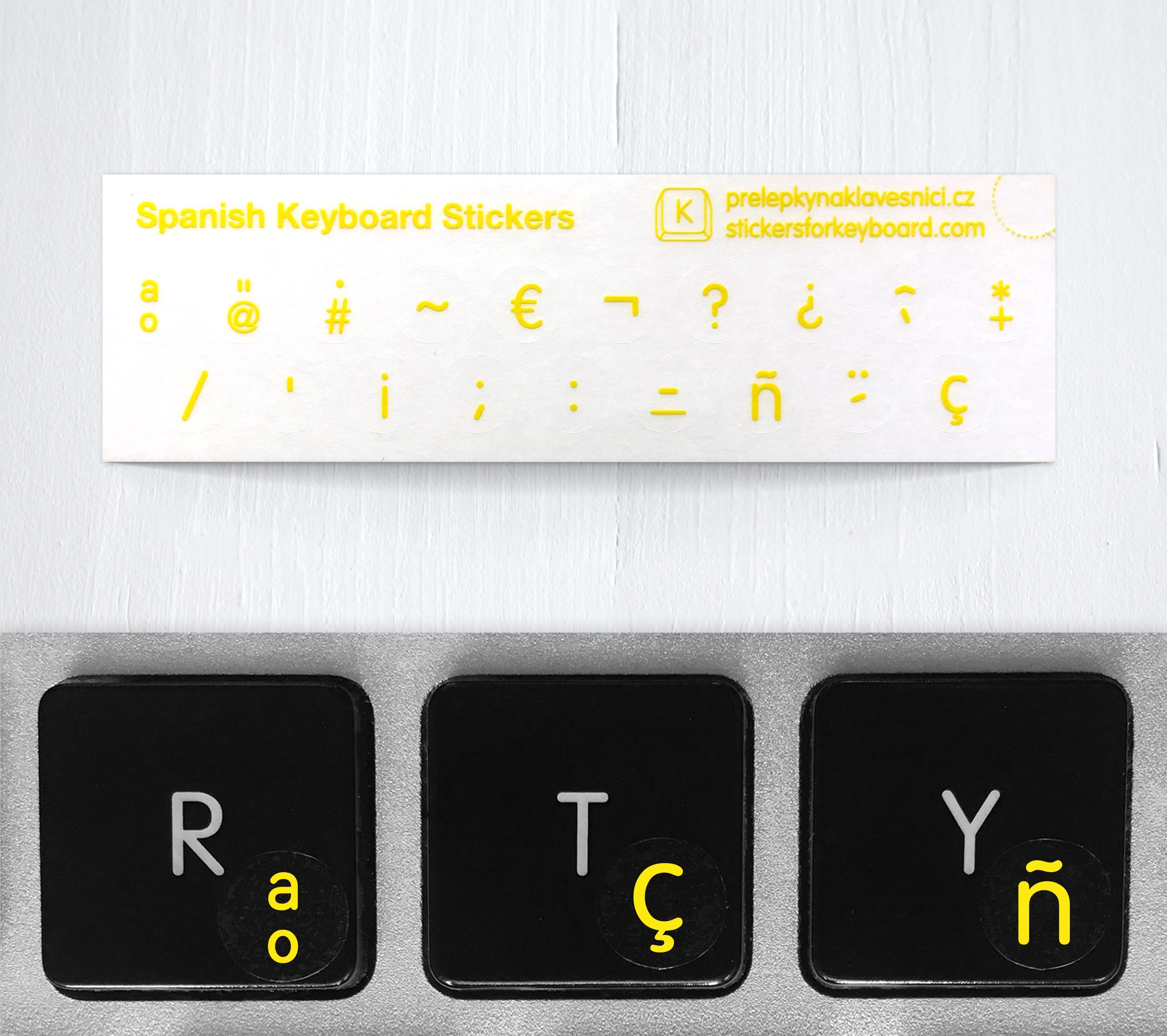 Opaque Qwerty Spain Sticker Keyboard Sticker 2pcs/lot Spanish S